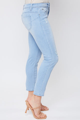 Women's Petite WannaBettaButt Mid Rise Skinny Jeans