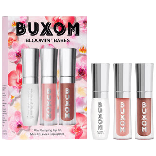 Mini Bloomin' Babes Plumping Lip Gloss Set - Limited-Edition Trio with Collagen Peptides & Cruelty-Free Beauty - Glamourous Grace
