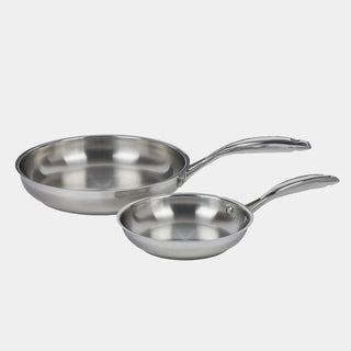 Premium Steel DLX 2-Piece Fry Pan Set