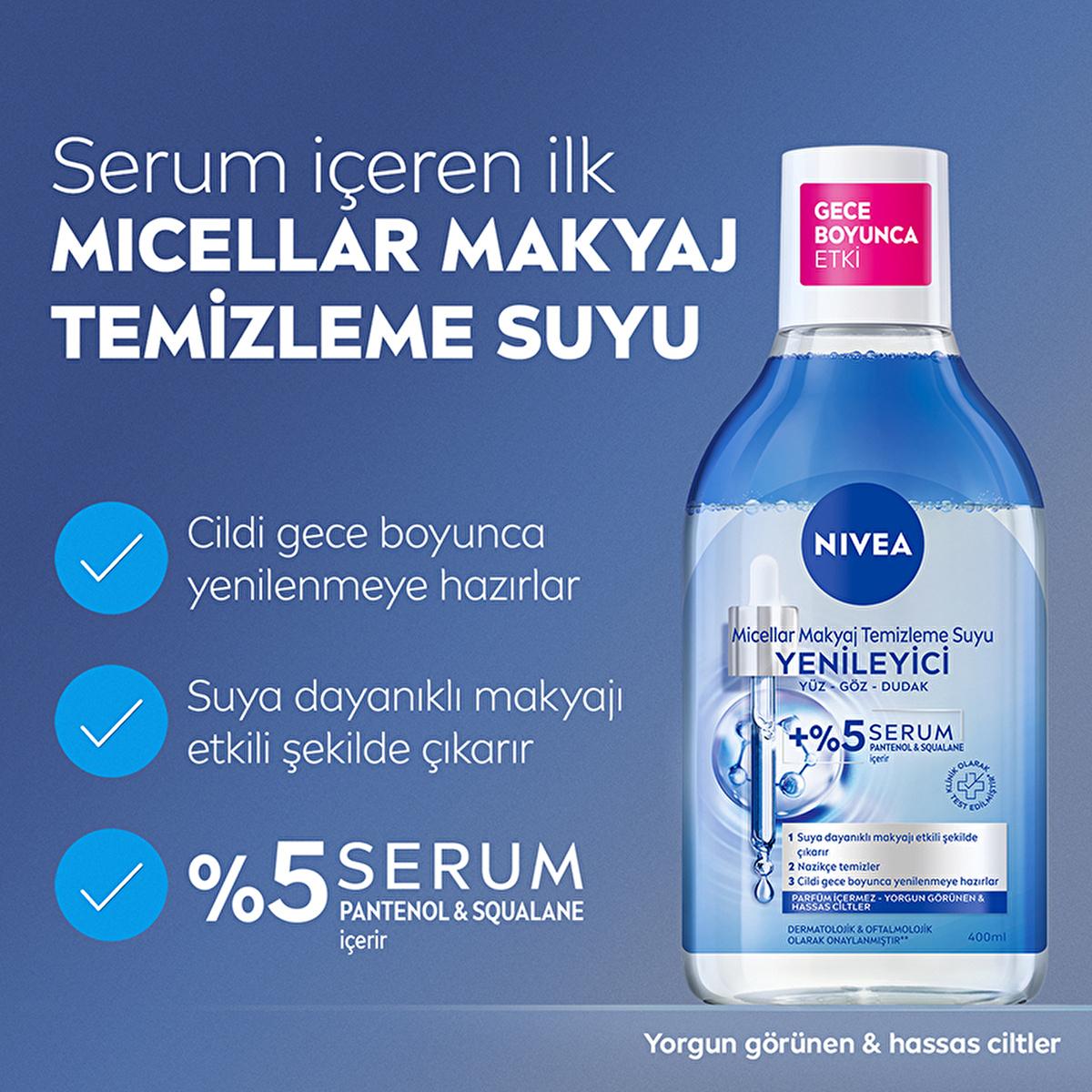 Nivea Micellar Makeup Remover with Serum - Gentle, Effective Makeup Removal for Sensitive Skin - 13.53 fl oz - Glamourous Grace