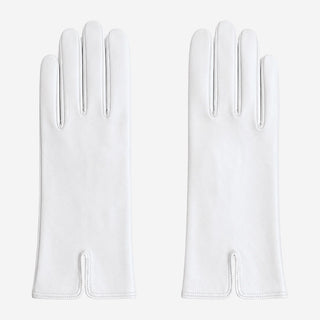 PZ01 (white) – Embroidered unlined Italian lambskin opera gloves - Glamourous Grace