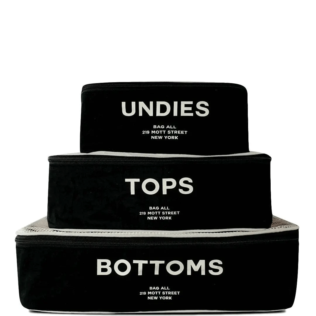 Best Packing Cubes, 3-pack – Black - Glamourous Grace