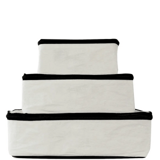 Personalized Packing Cubes, 3-pack – Cream - Glamourous Grace
