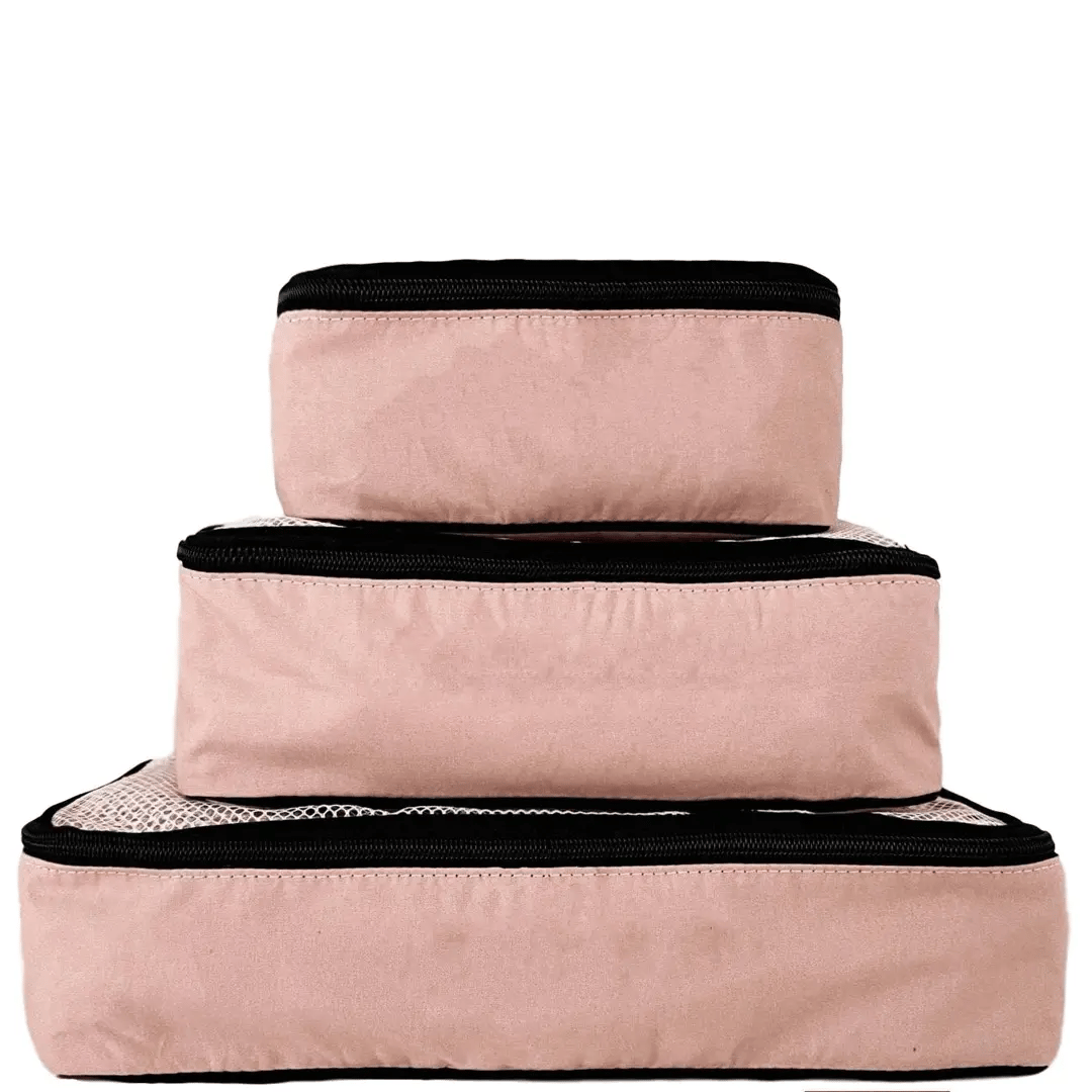 Personalized Packing Cubes, 3-pack – Pink/Blush - Glamourous Grace