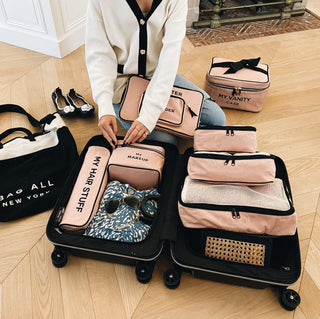 Personalized Packing Cubes, 3-pack – Pink/Blush - Glamourous Grace