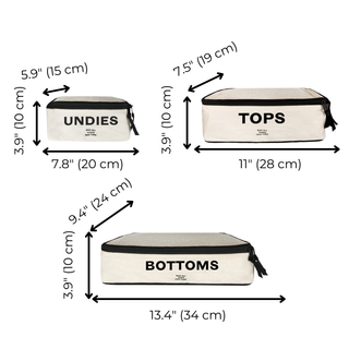 Best Packing Cubes, 3-pack – Cream - Glamourous Grace