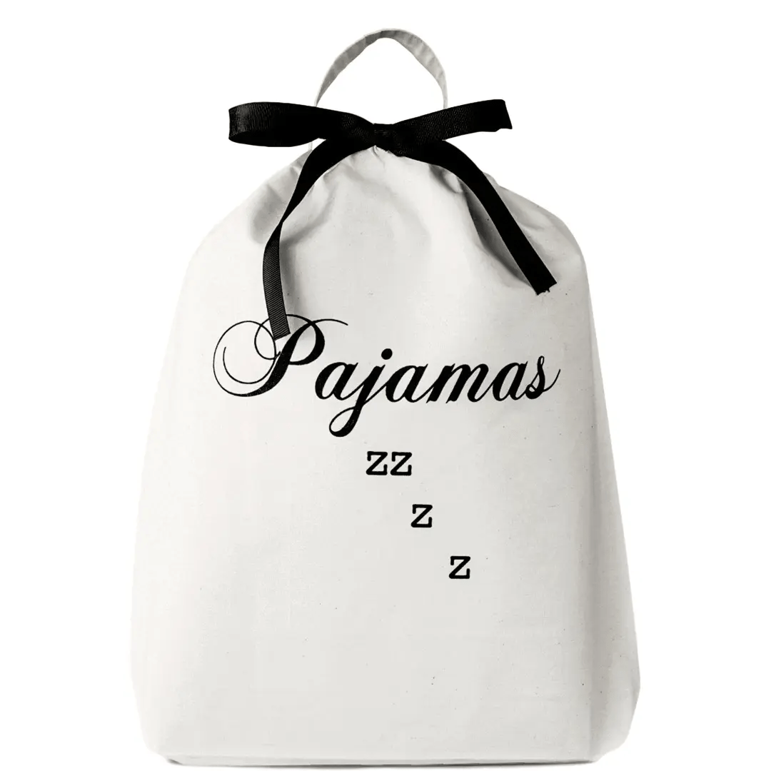 Pajamas Zzzz Travel Bag – Cream - Glamourous Grace