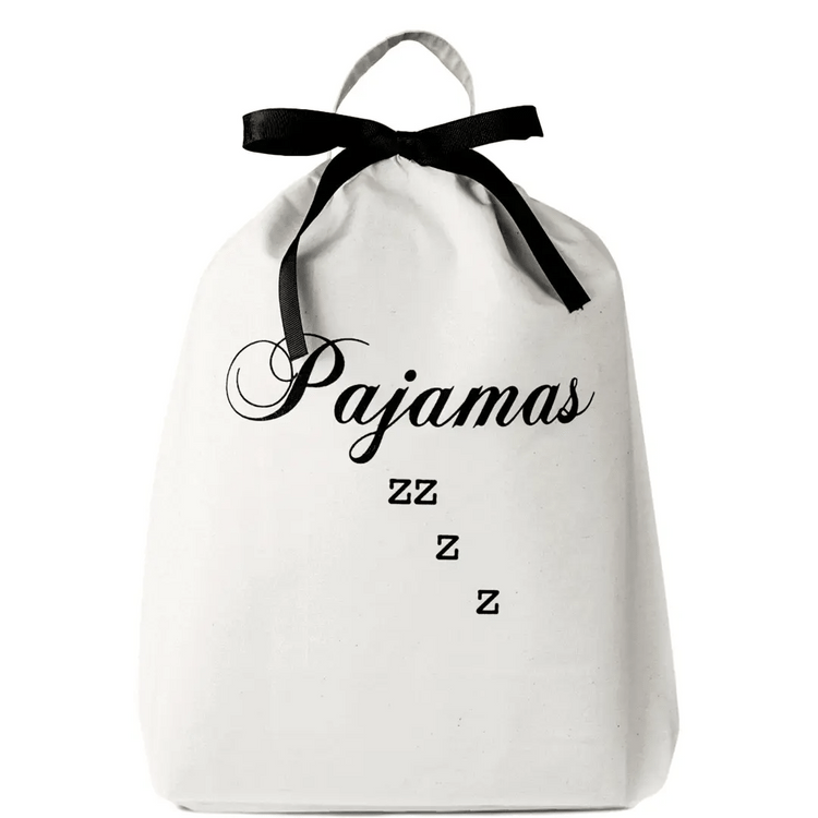 Pajamas Zzzz Travel Bag – Cream - Glamourous Grace