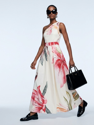 Women's Dress One-Shoulder Maxi BYMANYC ® New York HAMPTONS FLORAL - New Collection