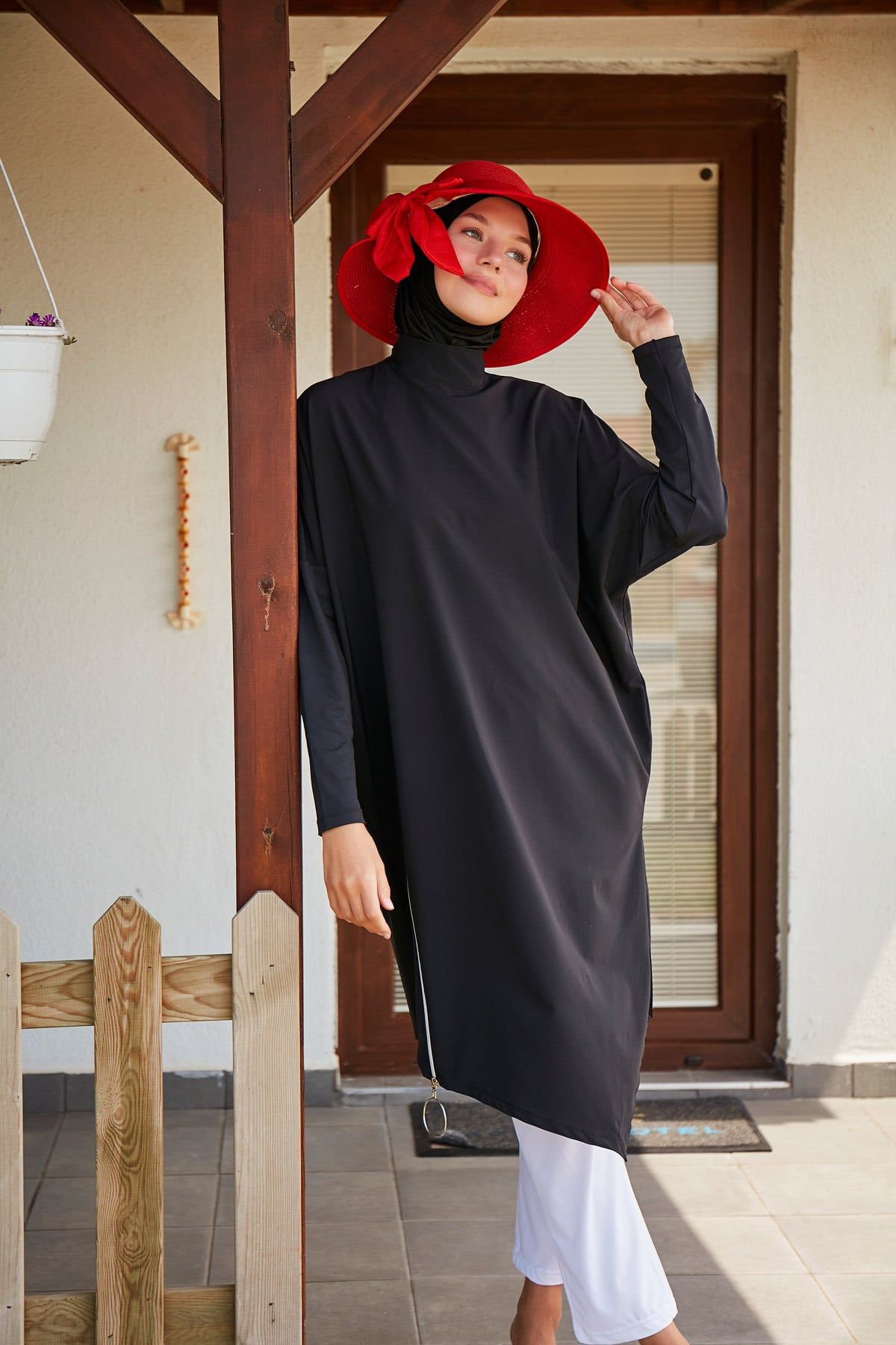 Lycra Black Burkini Modest Swimwear M2318 - Glamourous Grace