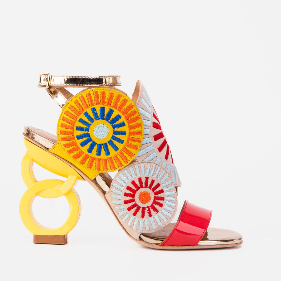 The Parama Yellow Leather Ankle Strap Women Sandal - Glamourous Grace