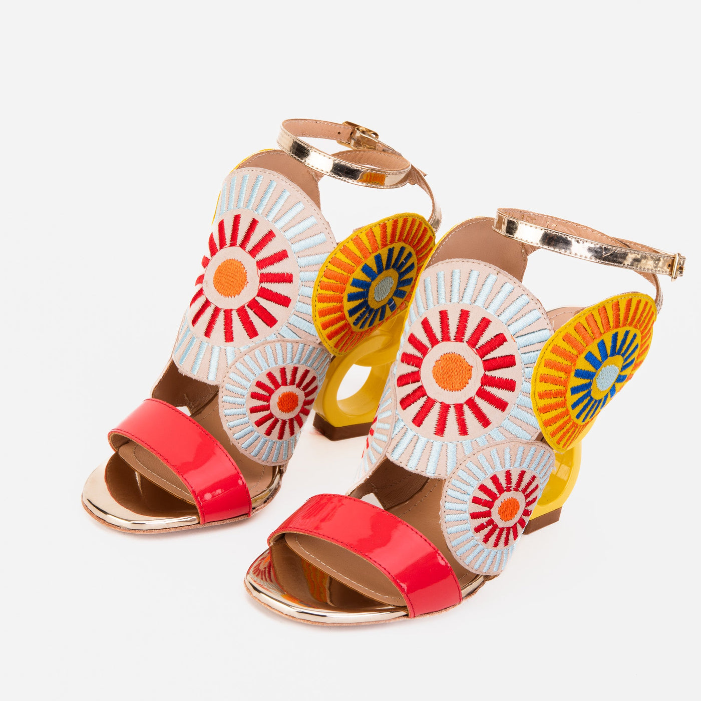 The Parama Yellow Leather Ankle Strap Women Sandal - Glamourous Grace