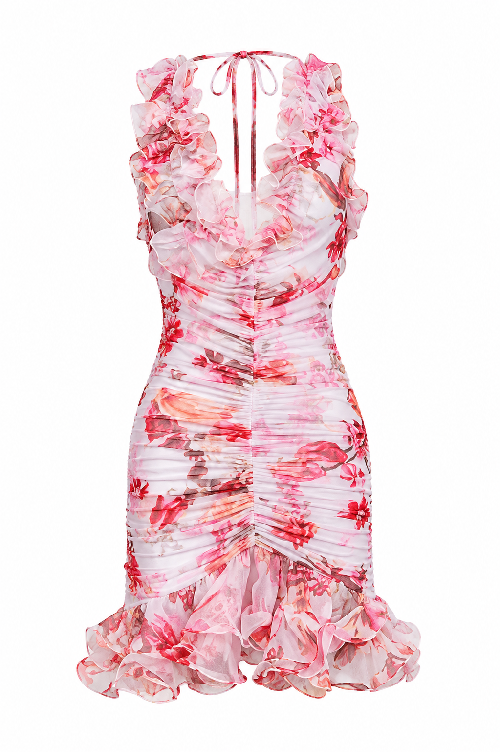 Floral Haze Stretch Tulle Sleeveless Mini Dress – Vapor (Final Sale) - Glamourous Grace