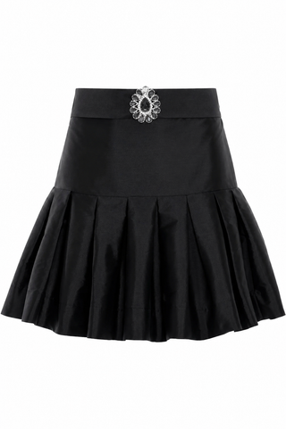 Taffeta Bloom Mini Skirt – Black (Final Sale) - Glamourous Grace