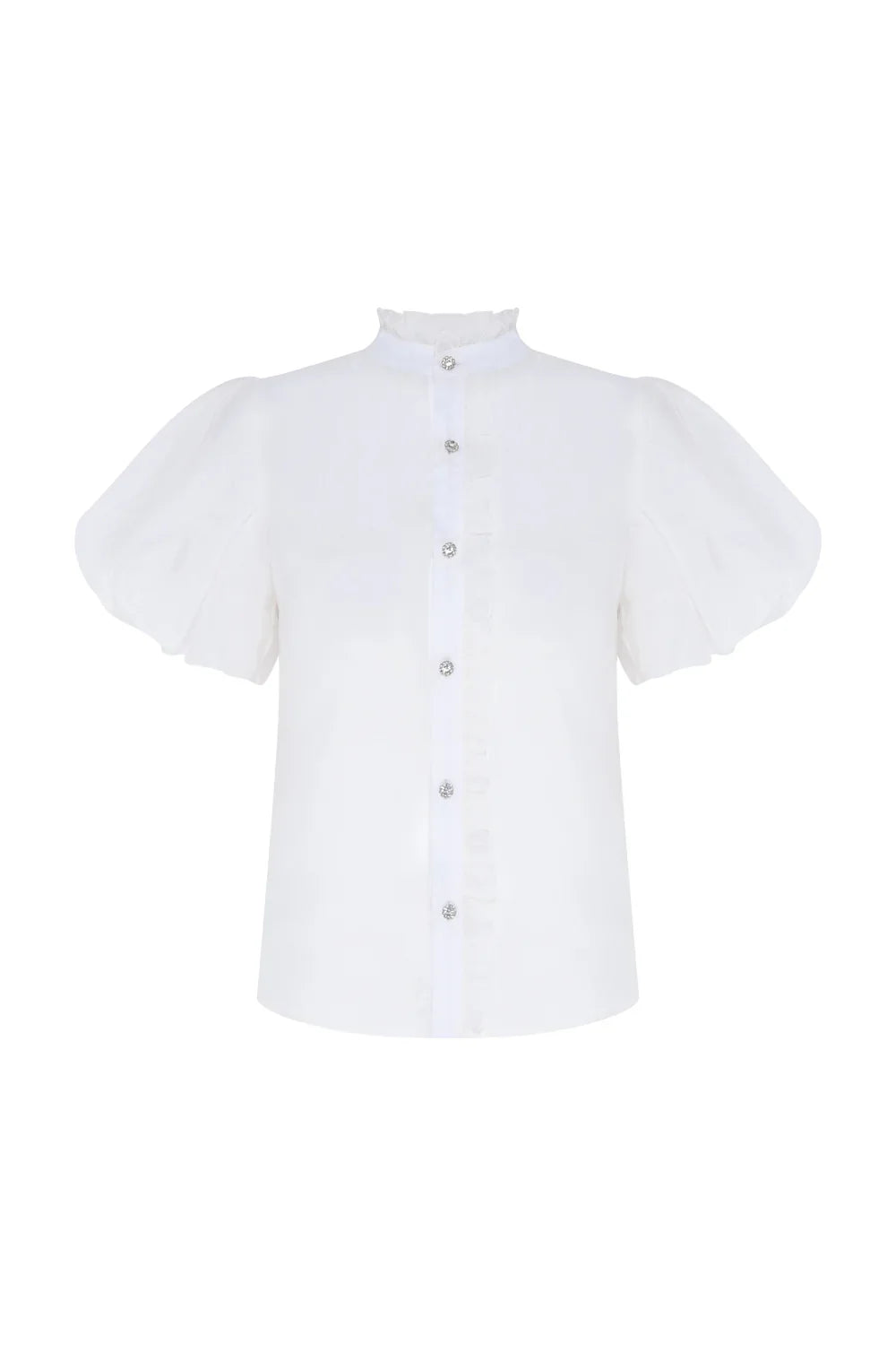 Taffeta Bloom Shirt – Off White (Final Sale) - Glamourous Grace