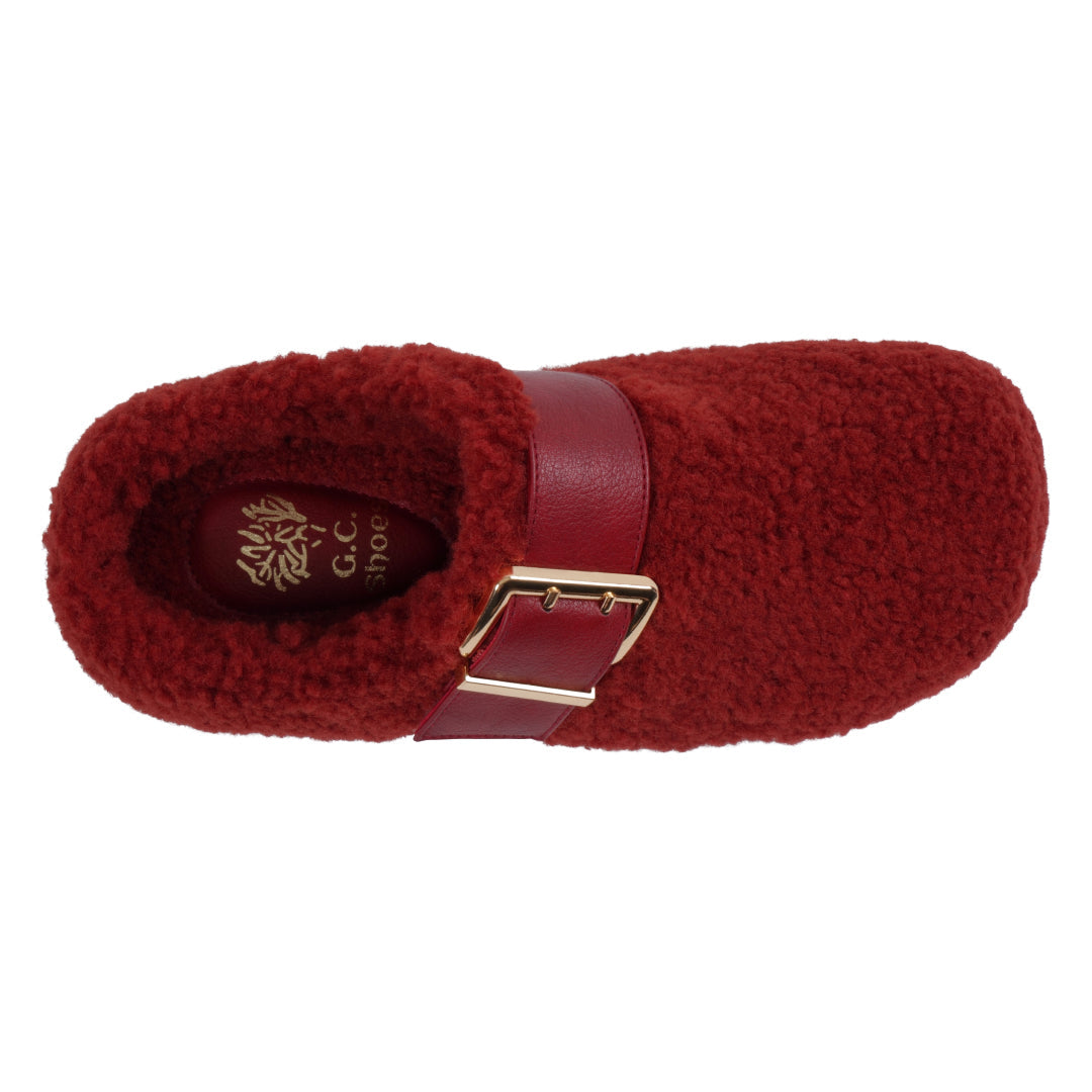 Women's Patsy Burgundy Flat - Glamourous Grace