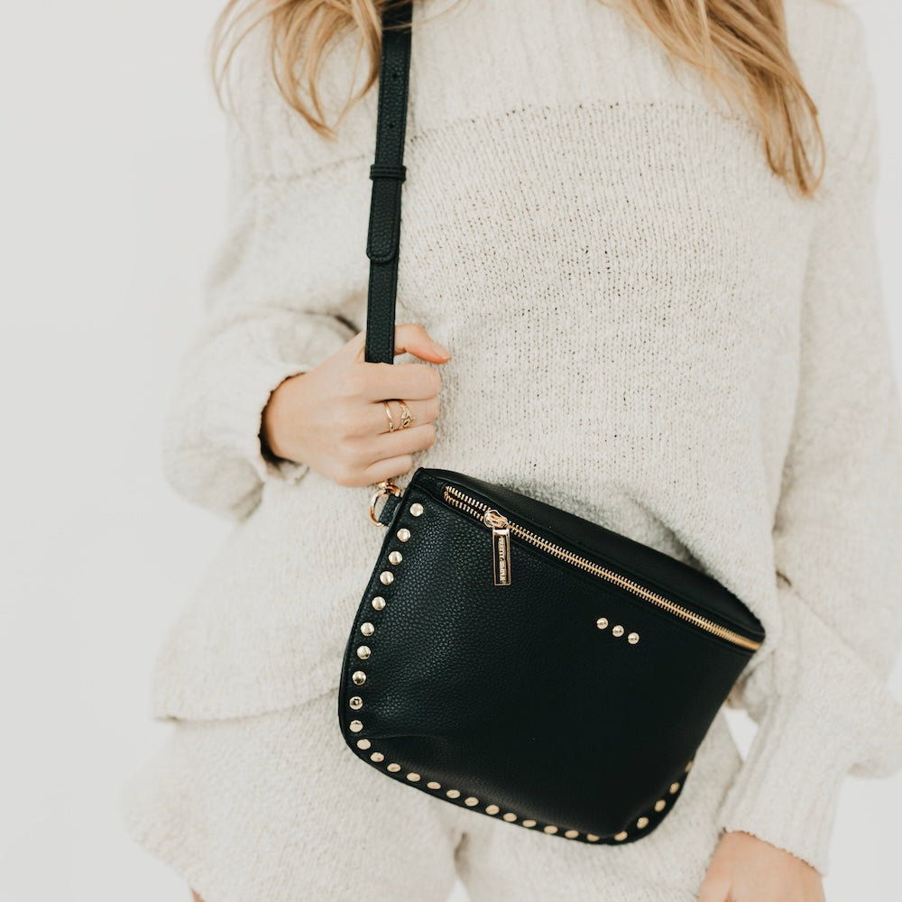 Pebbled Sabrina Studded Bum Bag - Glamourous Grace