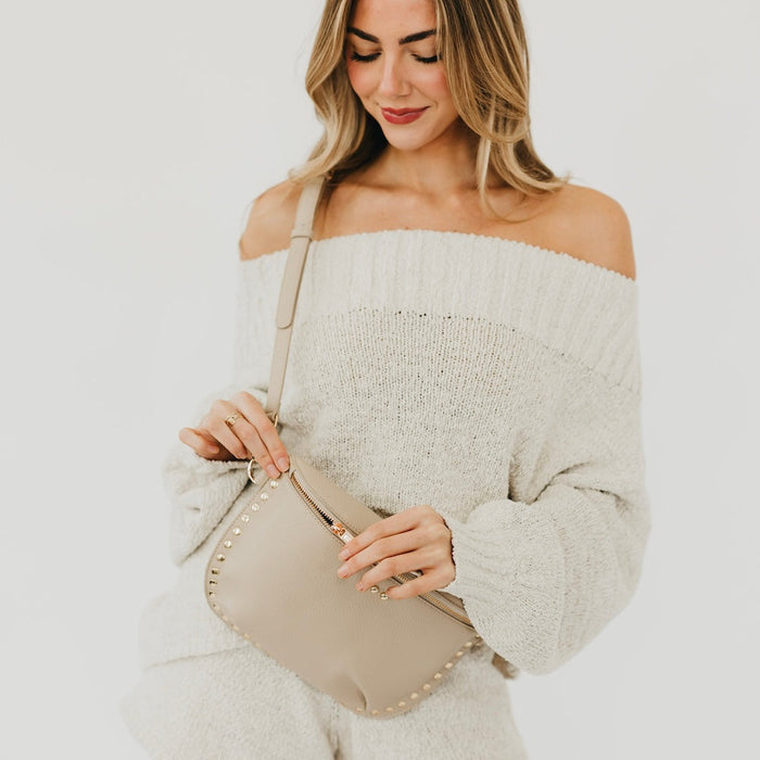 Pebbled Sabrina Studded Bum Bag - Glamourous Grace