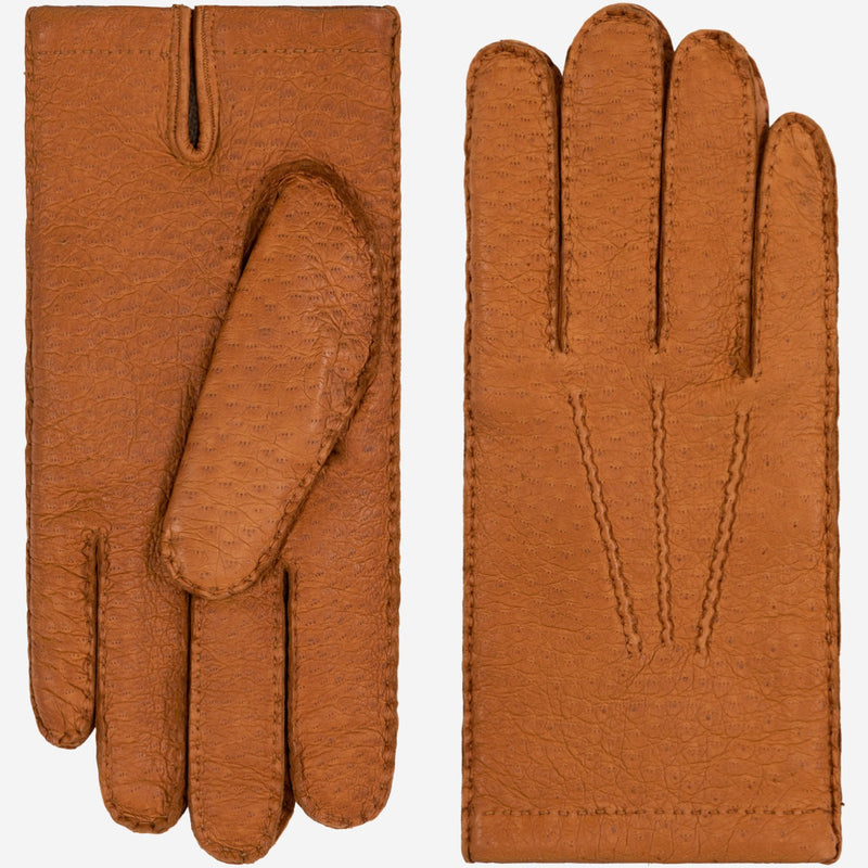 Antonio (brown) – Luxurious Italian peccary leather gloves with cashmere lining - Glamourous Grace