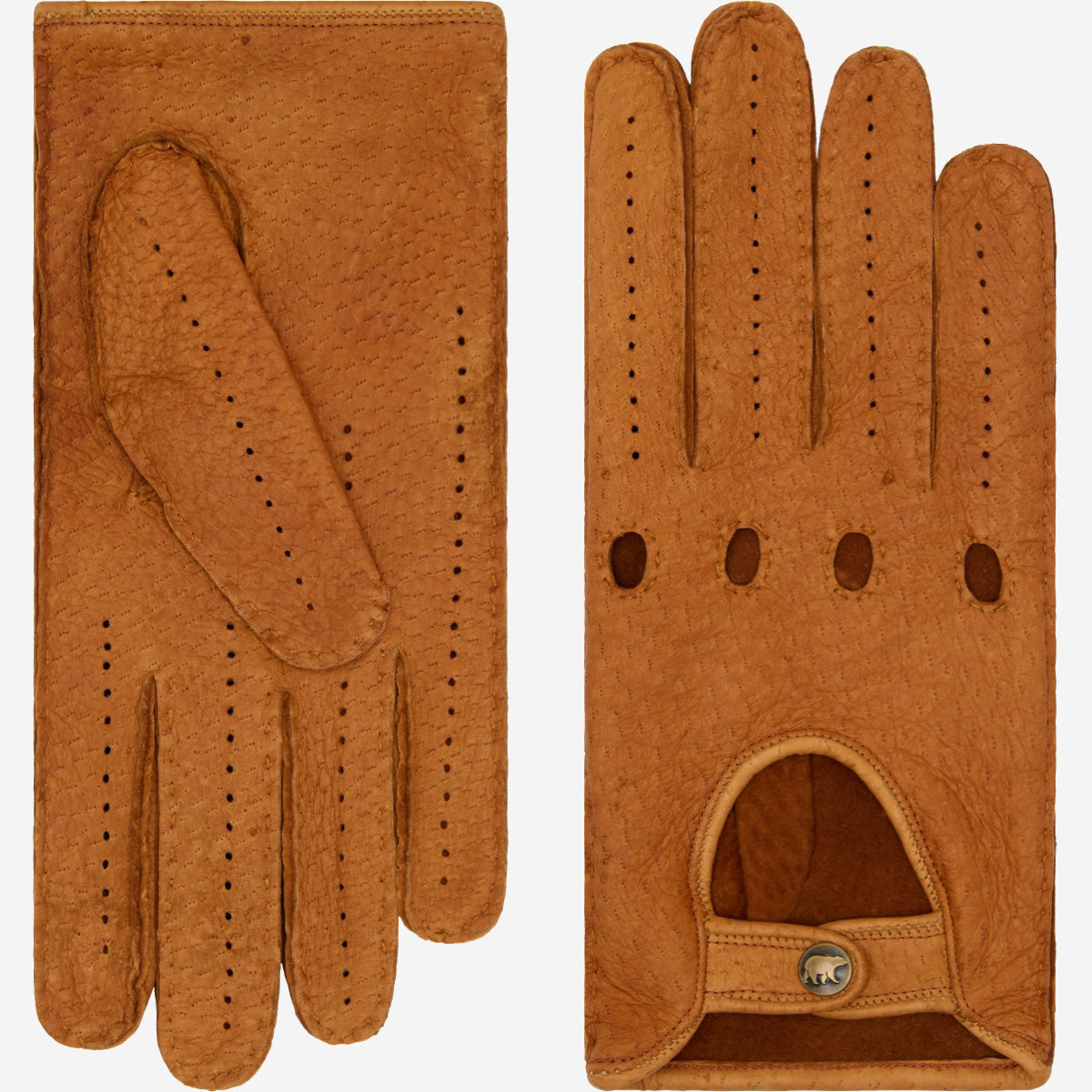 Marcello (brown) – Luxurious Italian peccary driving gloves - Glamourous Grace