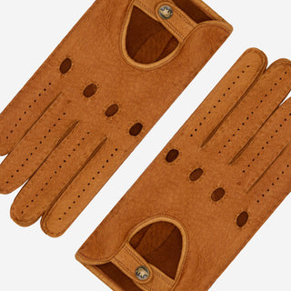 Marcello (brown) – Luxurious Italian peccary driving gloves - Glamourous Grace