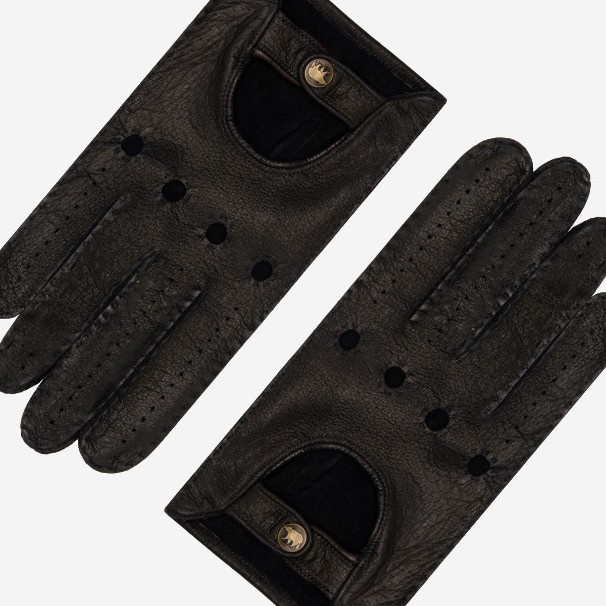 Marcello (black) – Luxurious Italian peccary driving gloves - Glamourous Grace