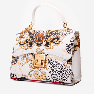 The Perugia White Leather Handbag