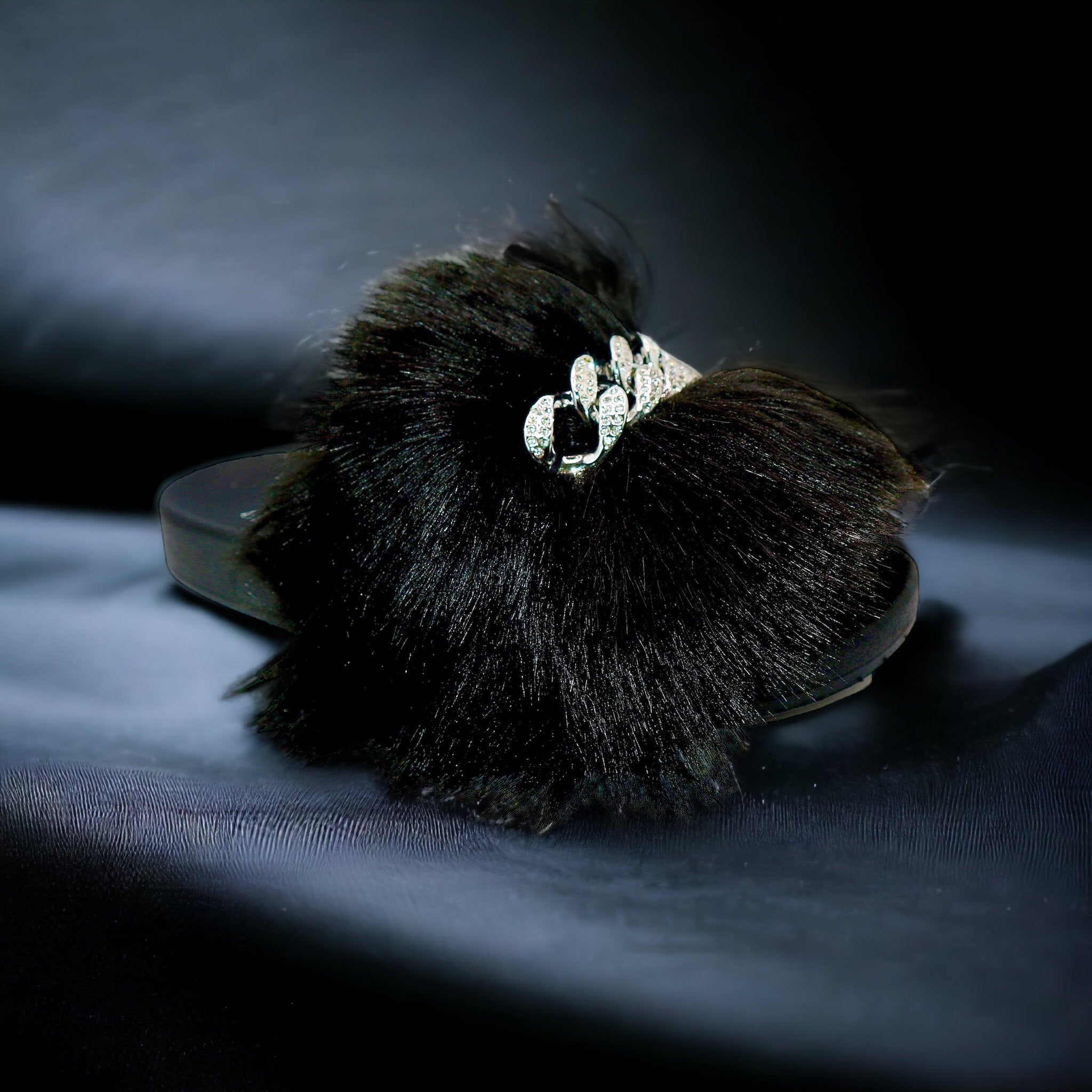 Michaela V Pupa Slippers — Black - Glamourous Grace