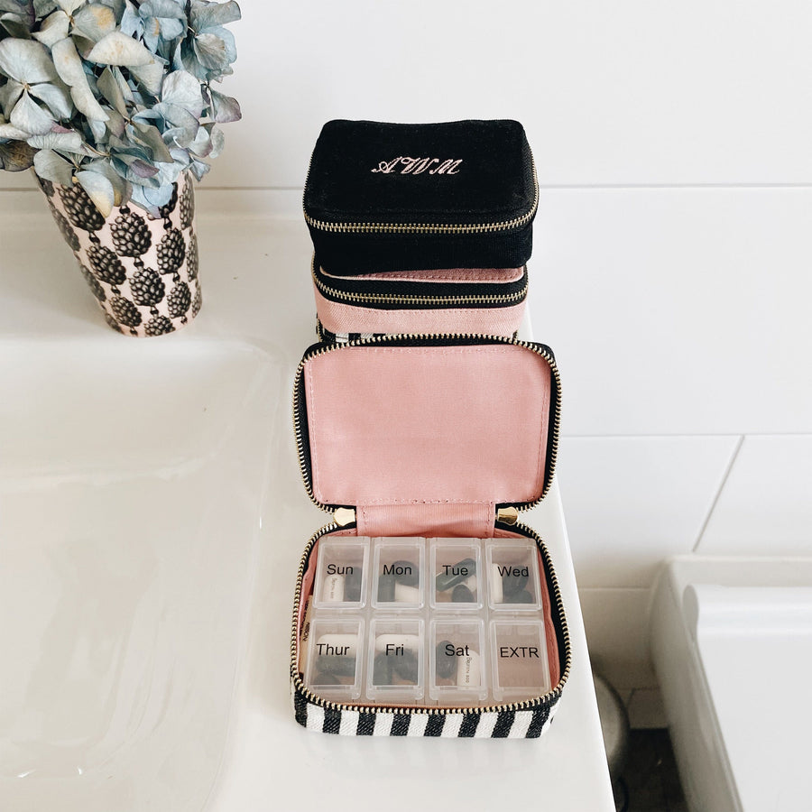 Weekly Pill Organizer Case – Small – Pink/Blush - Glamourous Grace