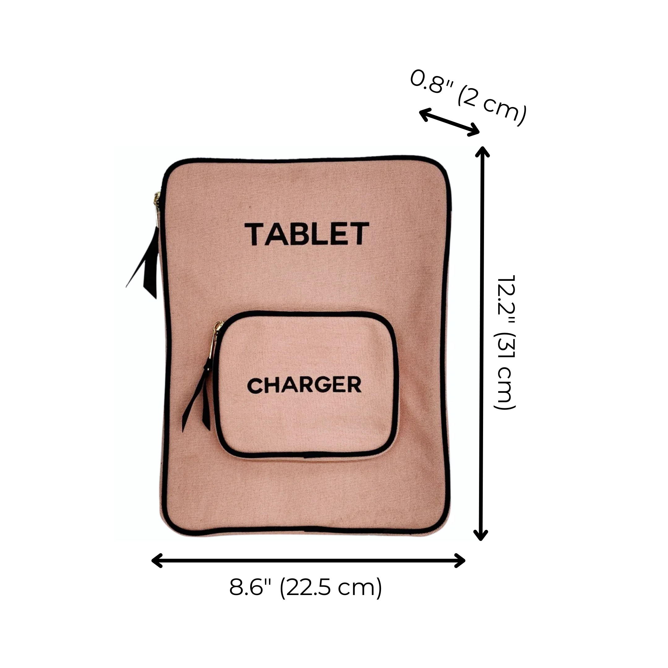 Tablet Case 11", Charger Pocket – Pink/Blush - Glamourous Grace