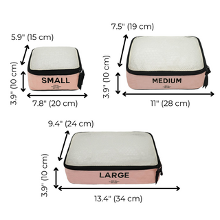 Best Packing Cubes, 3-pack – Pink/Blush - Glamourous Grace