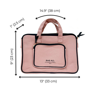 Laptop Case 13", Handle & Charger Pocket, NYC – Pink/Blush - Glamourous Grace