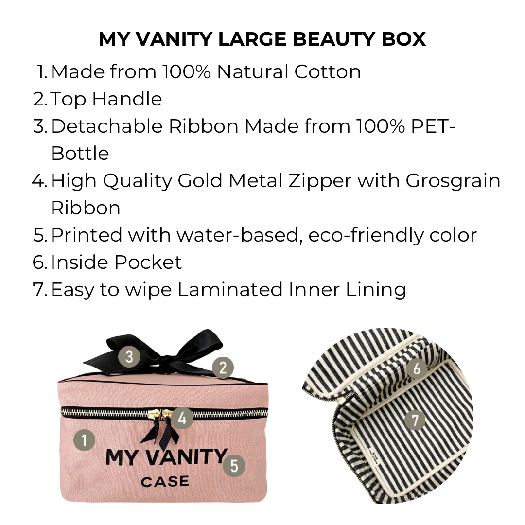 My Vanity Large Beauty Box – Pink/Blush - Glamourous Grace