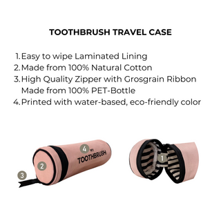 Toothbrush Travel Case – Pink/Blush - Glamourous Grace