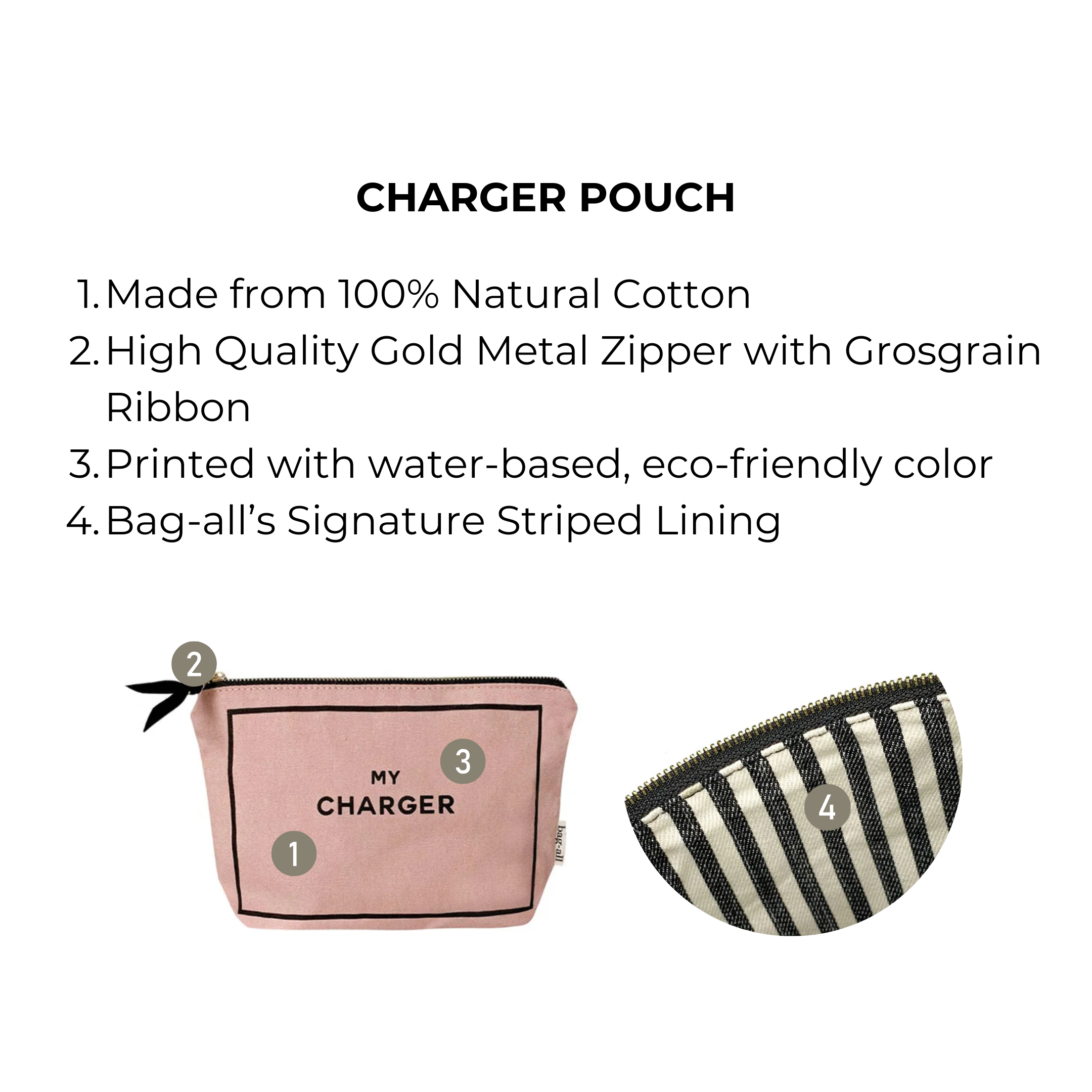 Charger Pouch – Pink/Blush - Glamourous Grace