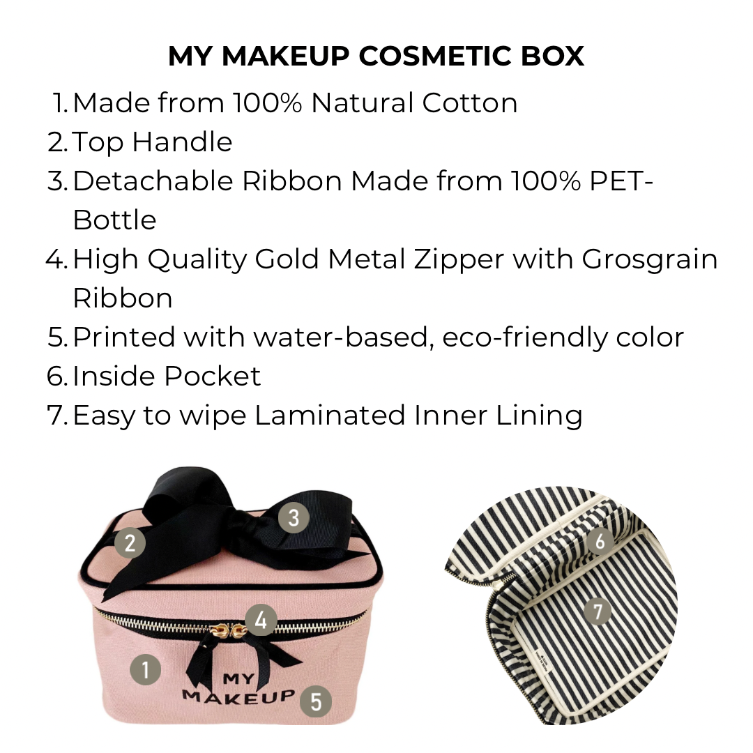 My Makeup Cosmetic Box – Pink/Blush - Glamourous Grace