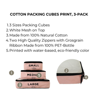 Best Packing Cubes, 3-pack – Pink/Blush - Glamourous Grace