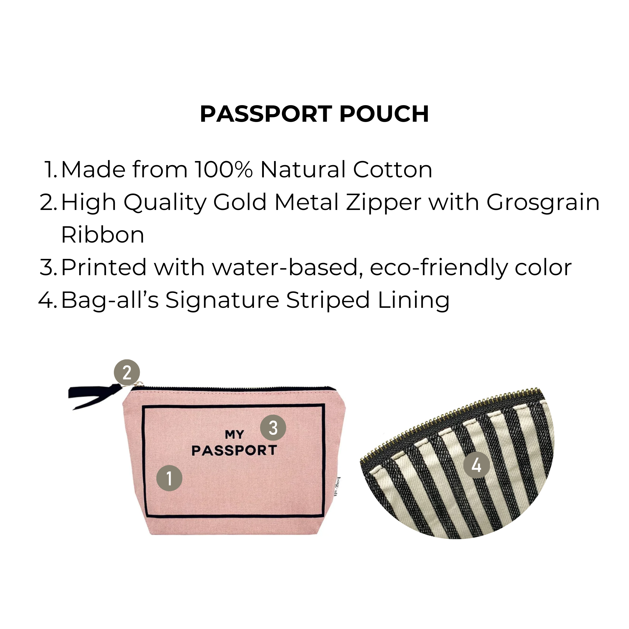 Passport Pouch – Pink/Blush - Glamourous Grace