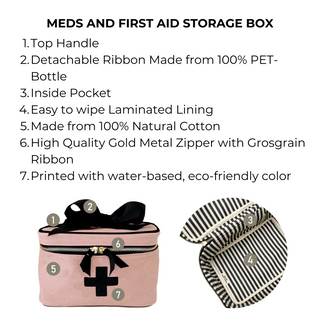Meds and First Aid Storage Box – Pink/Blush - Glamourous Grace