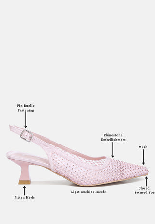 Siev Rhinestone Slingback Mules