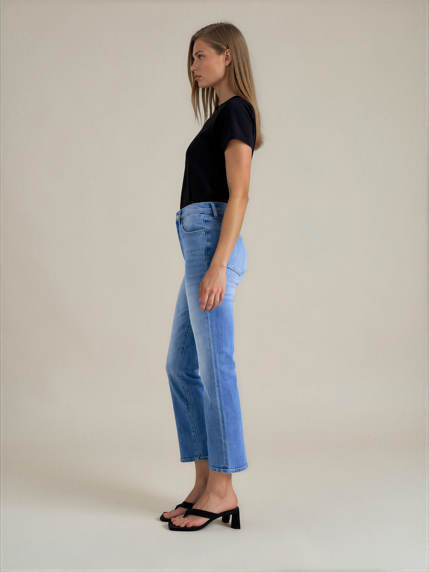 Lennon High Rise Cropped Bootcut Jeans Hidden Gem
