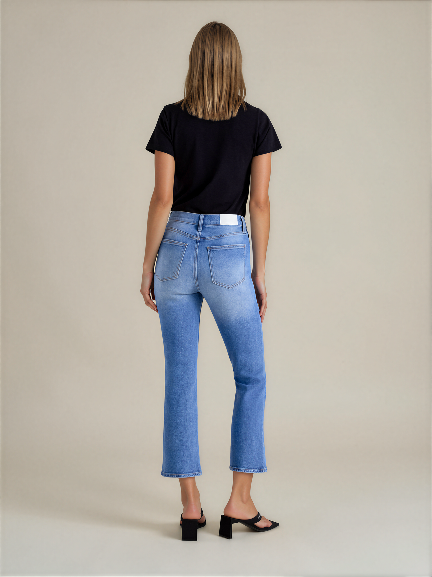 Lennon High Rise Cropped Bootcut Jeans Hidden Gem