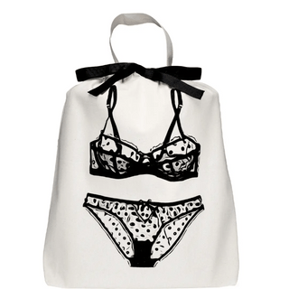 Polkadot Lingerie Travel Bag – Cream - Glamourous Grace