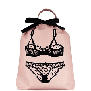 Polkadot Lingerie Travel Bag – Pink/Blush - Glamourous Grace