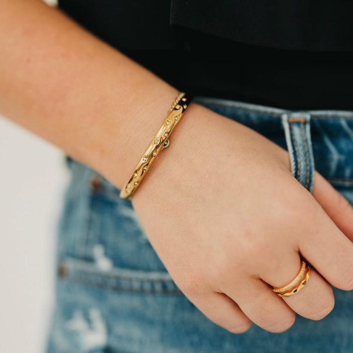 Pop of Sparkle Cuff Bangle - WATERPROOF - Glamourous Grace