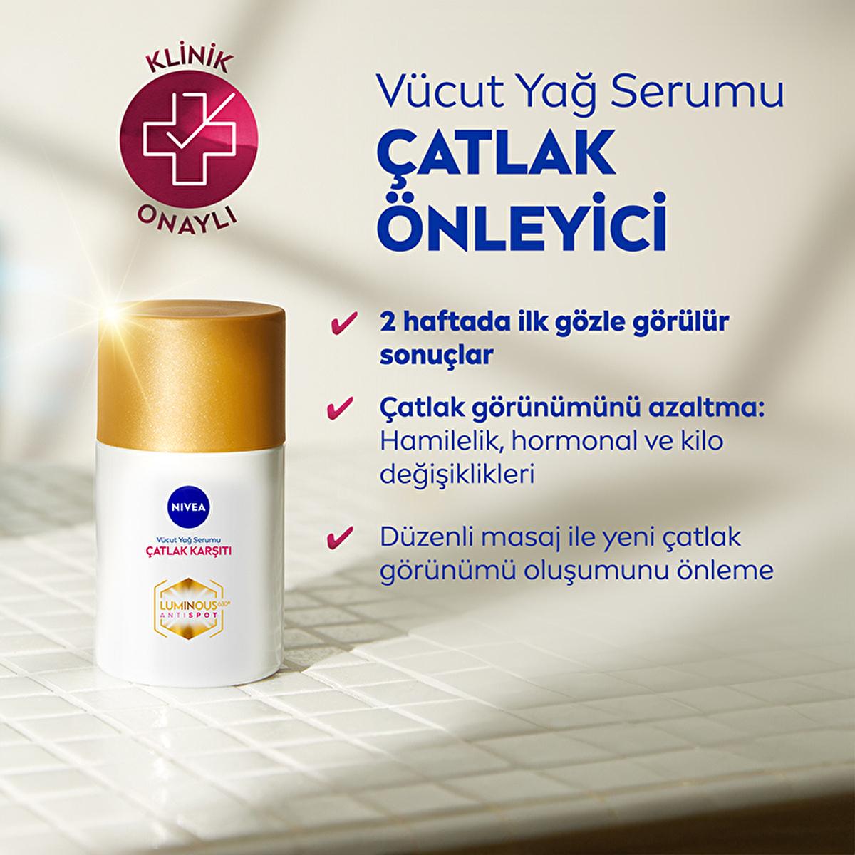 NIVEA Luminous Stretch Mark Serum - Body Moisturizer for Stretch Marks with LUMINOUS630, Long-Lasting Hydration & Anti-Stretch Mark Body Oil - Glamourous Grace