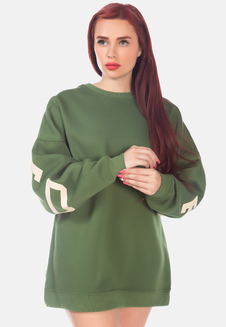 Printed Oversized Sweatshirt - Glamourous Grace