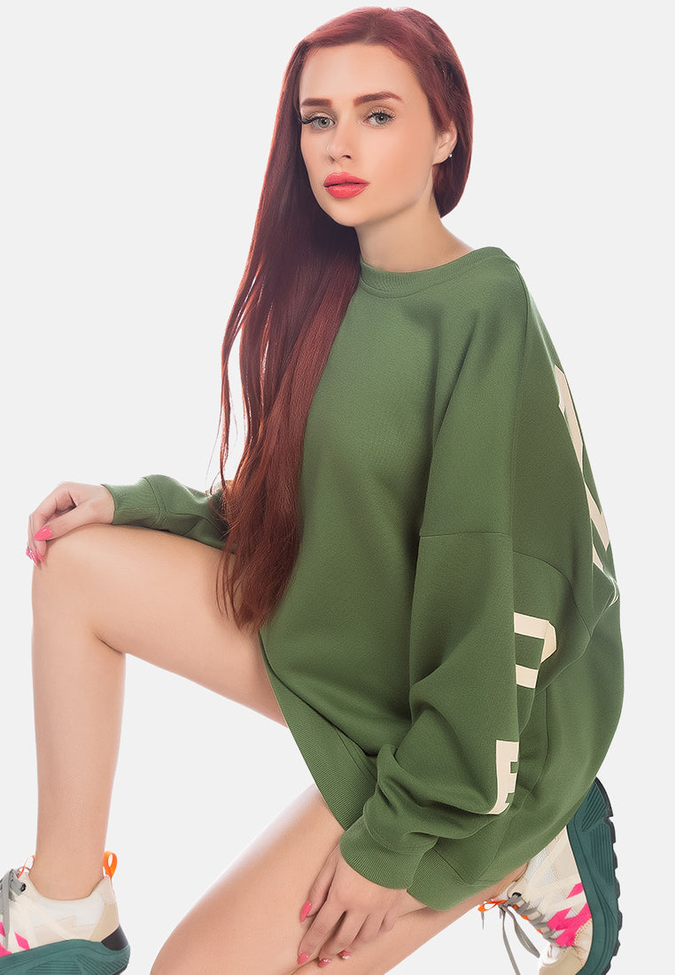 Printed Oversized Sweatshirt - Glamourous Grace