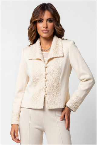 Ivory Tailored Lace Blazer, Jody