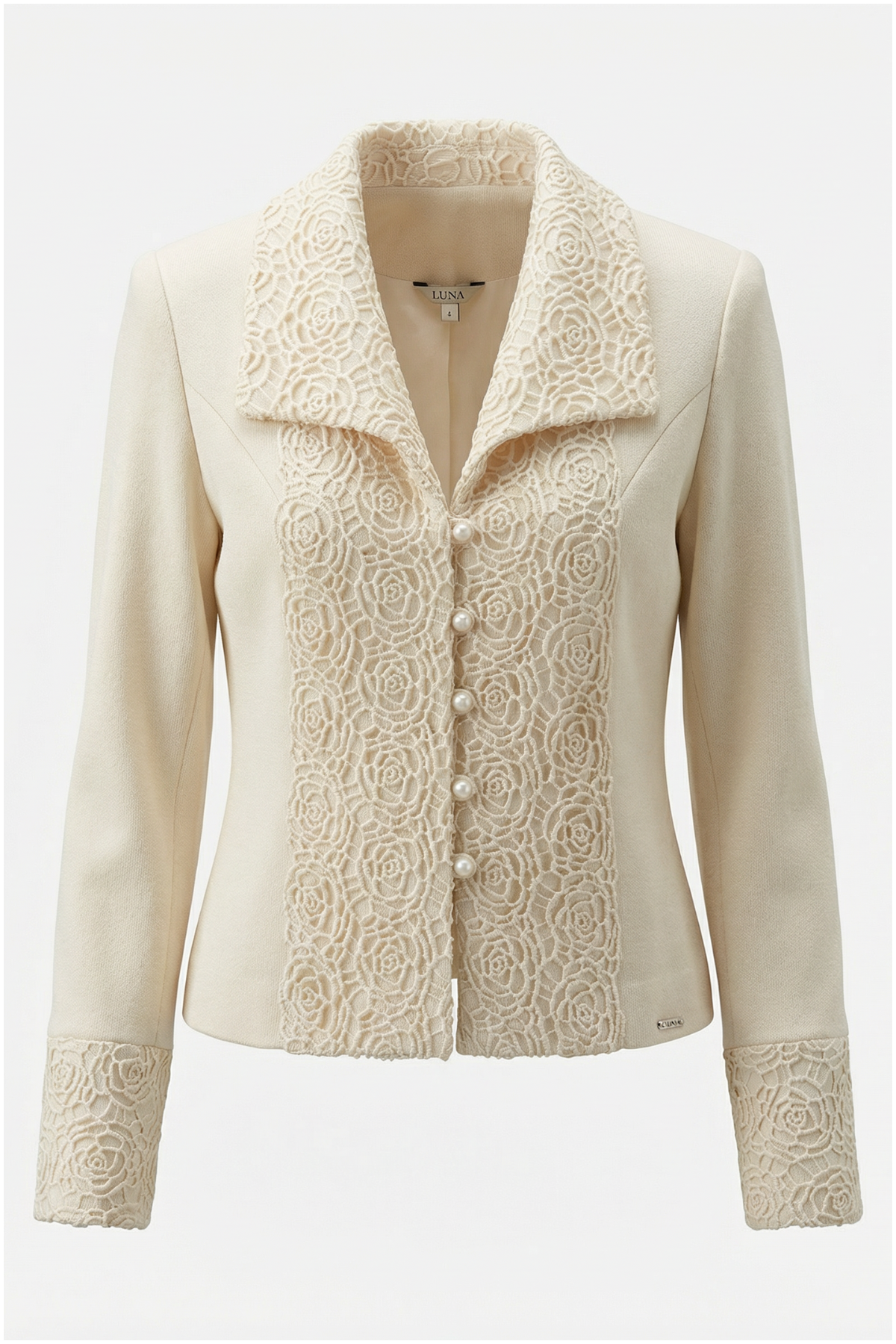 Ivory Tailored Lace Blazer, Jody
